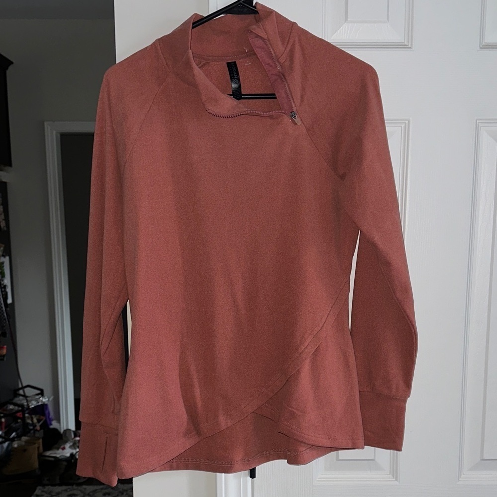 Elegant Cowl Neck Sweater in Rust